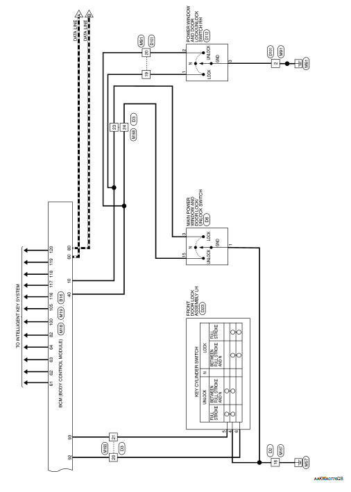 Nissan Rogue Service Manual: Wiring diagram - With intelligent key